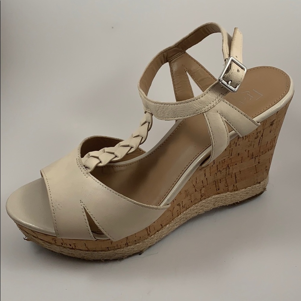 Franco Sarto Wedges Braided Mary Jane Ankle Buckle
